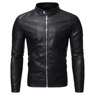 POMTOR 남성 가죽 재킷 집업 점퍼 코트 봄가을 겨울 라이더자켓