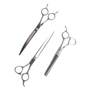 [HOME 3P SET] 아키즈 홈 3종세트 전문가용 가위세트 민가위 숱가위 커브가위 애견미용가위, 1개