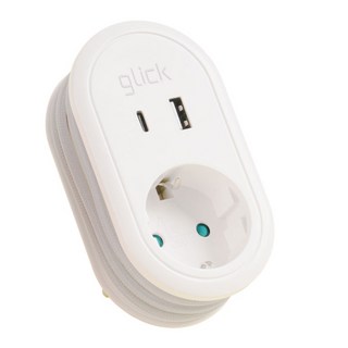 지클릭커 멀티마스터롤 고용량 4000W C타입 휴대용 콘센트 USB 멀티탭 1구 NB703PD, 화이트, 1개