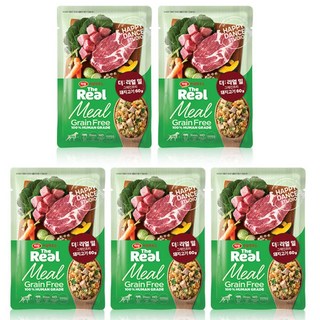 하림펫푸드 전연령 강아지 더리얼 밀 그레인프리 화식사료, 돼지, 60g, 5개