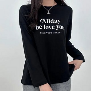 라라로엔픽 비러브 루즈핏 순면 100% 긴팔티 국내 제작 봄 가을