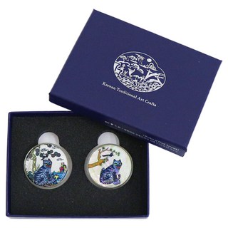 한정판매 케이팝 데몬헌터스 더피 케데헌 전통민화 호작도 까치호랑이 핸드폰 자개그립 톡홀더 2종세트 핸드폰거치대 스마트톡 박물관굿즈, 1개, 2종