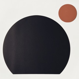 하루하다 1+1 가죽 양면 테이블 매트 세트 + 티코스터 무료증정 33x38cm, 브라운- 블랙, 1개, 33*38