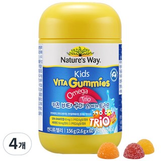 Nature's Way 兒童維他命軟糖 Omega Trio, 60片, 4個