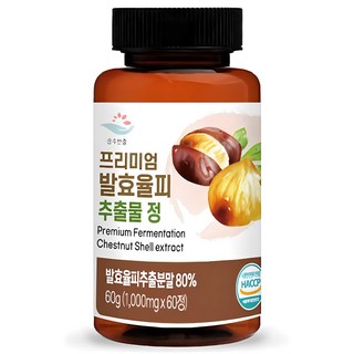 프리미엄 발효율피 추출물 정 추출분말80% 1000mg 60 정 1박스 (2개월분), 3개, 60정