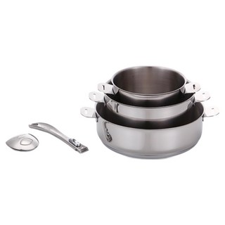 베카 에볼루션 탈부착핸들 프리미엄 스텐 냄비 [최저가 3종세트], 1개