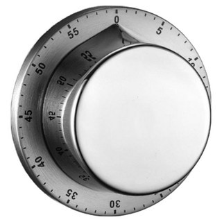 하우스팡 심플 아날로그 다이얼 태엽식 쿠킹타이머 2개 세트, 실버2개, 1세트