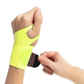 aoFIT 손목보호대 데일리 헬스 손목붕대, 노란 녹색, 1개