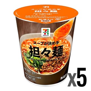 일본 세븐일레븐 기본사이즈 탄탄 컵라면, 5개