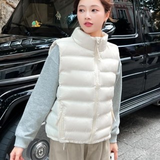 ZAJA [특가] 경량 패딩 조끼 여성 숏 베스트 하이넥 겨울 실내외 빅사이즈