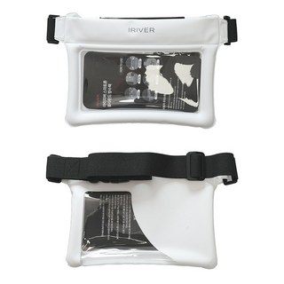 아이리버 올라운드 대형 크로스 터치 튜브 핸드폰 스마트폰 방수팩 힙색 방수가방, 화이트, 1개