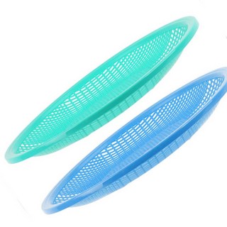 플라스틱 원형 김장 채반 야채 물빠짐 소쿠리 바구니 파스텔 6호, 1개, 색상랜덤