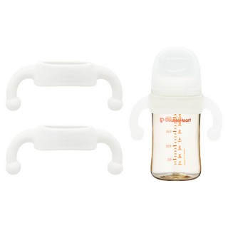 [국내생산] 베베캔 실리콘 젖병손잡이 / 2세대&3세대 더블하트 핸들 [마더케이 모윰 란시노 스펙트라 미니노어 호환], 실리콘 젖병손잡이 (퓨어/화이트), 2개