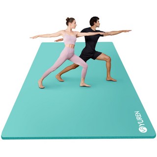 유렌 NBR 대형 요가매트 10mm 2인용 넓은 운동매트, 아이스 블루, 1개