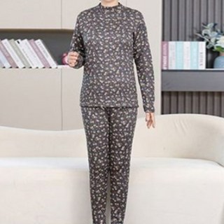 꽃소담 70대 80대 할머니 플라워 기모 내복 상하세트 겨울 김장 보온 내의세트 HXY841