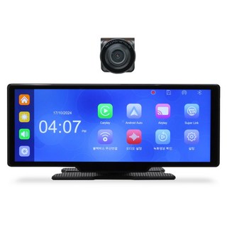 아이소라 AI 무선 카플레이 모니터 대화면 네비게이션 애플 갤럭시 안드로이드오토 호환, 단일, 카플레이(CM001)+메모리카드64GB