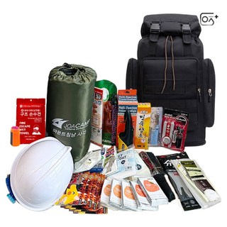안전닷컴 재난 피난 배낭 지진 전쟁 생존 가방 23종-서바이벌 풀세트, 2.확장형 블랙, 1세트