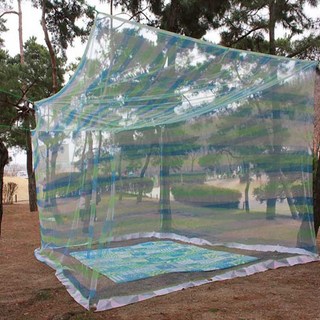 닛시스타일 국산 높이210cm 10-20인용 대형모기장 사각 침대 야외 캠핑 모기장, 9-10인용 키높이블루(300x400x210)