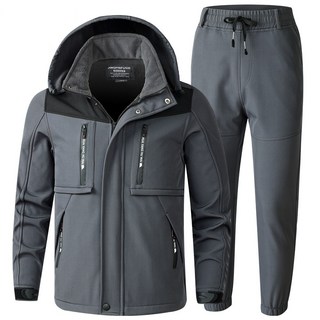 ANYOU 남성 겨울 방한복 방수 트레이닝복 보수복 아웃도어 캐주얼 우주복 따뜻한 작업복 상하복 세트 전술 세트