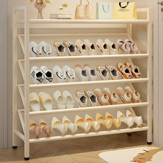 Equator 철제 신발장 정리대 진열장 70CM 초슬 현관신발장, 5단, 크림색