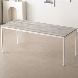 오피스엔홈 엘미오 750 1200 1800 철재 테이블 식탁 업소용, 프레임화이트+빈티지그레이