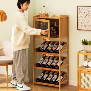 와인 장식장 와인 거치대 위스키 진열장 양주 장식장 고급 술장식장 위스키 와인 장식장 양주 진열장 와인거치대 52*32*116cm, 원색