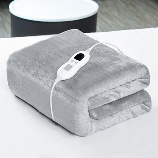 SULCATA 전기장판 전기요 탄소매트 카본매트 플란넬 프리미엄 다용도 1인용 2인용 겨울 따뜻한 무릅 보온담요 물세탁 가능, 그레이, 160cm