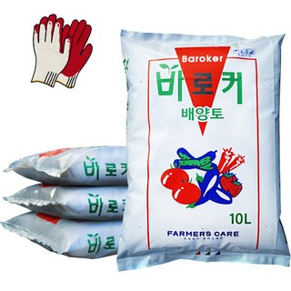 서울바이오 바로커배양토 가정 원예 분갈이 흙 혼합토 분갈이용토, 4개, 10L