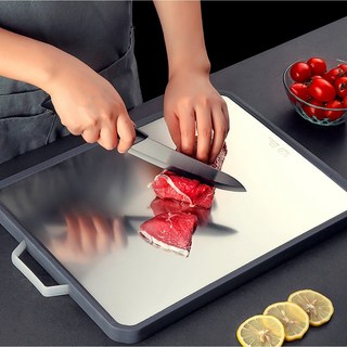 키텐실 스텐 304 논슬립 양면 항균 도마, 그레이 304, 1개