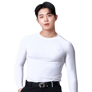 남성용 스포츠 라운드넥 긴팔 언더레이어
