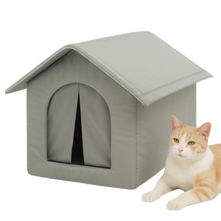 모드온 방수 방풍 야외 길고양이 겨울집 숨숨집, 1개, 그레이