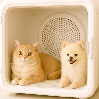 꼬순바람 저소음 펫 드라이룸 반려동물 강아지 털 건조기 고양이, [중급]