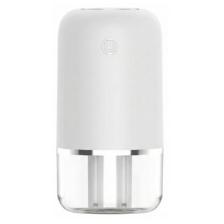 랩포트 듀얼 분사 무선 미니 가습기 무소음 무드등 400ml 사무실 가정용 차량용 휴대용 LABHU592, 화이트1+1(2개)