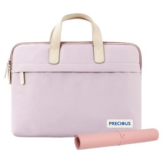 심플 슬림형 노트북 가방 남녀공용 출근 등교용 아이패드 수납 파우치 14 16인치 충격 완충 생활 방수, 연퍼플 16인치, 1개