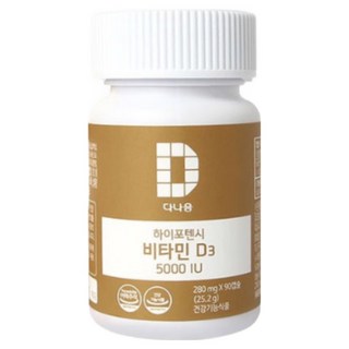 다나음 비타민D3 5000IU 대용량 90정X2EA (6개월분), 90정, 2개