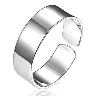 LOVFAS 순은 925 오픈 링 초슬림 미러 폴리싱 반지