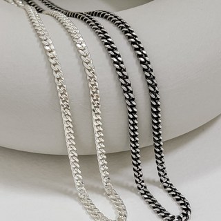 모두디자이너 남자 목걸이 커플 순은 목걸이 실버925 클래식 볼드 체인 유화 목걸이줄 F