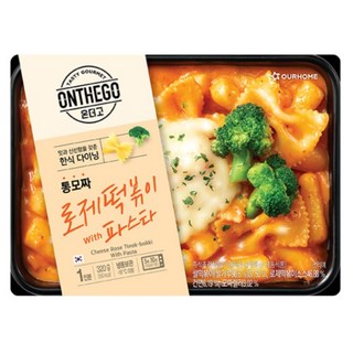 아워홈 아워홈 온더고 통모짜 로제 떡볶이 with 파스타 320g x 4팩, 4개