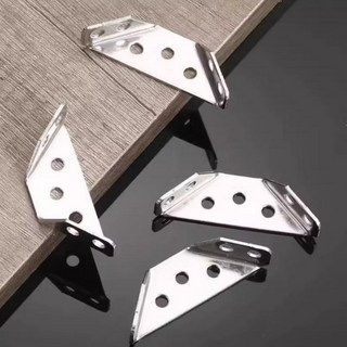 CELLUAND 고정용 스텐 선반 가구 캐비닛 코너 브라켓, 20개, 실버