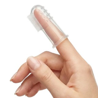 볼파스 실리콘 손가락 강아지 칫솔, 100개, 투명