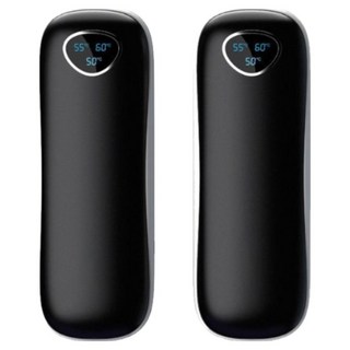 에디토 트윈 충전식 손난로 전기 핫팩 USB 대용량 보조배터리 양면발열 정 pair 10000mAh, 오렌지/정pair