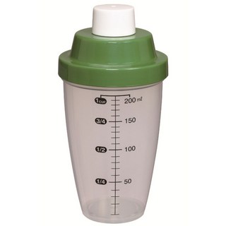 코쿠보 쉐이커 휴대용 파우더통 쉐이크통 눈금 물통, 1개, 200ml, 그린