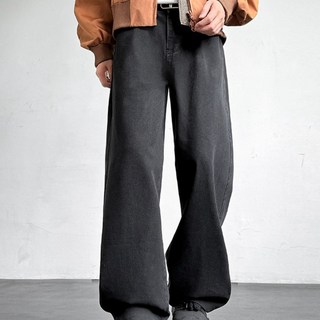 스타일닥터 시즌오프 마감특가 남성 흑청 와이드 데님 팬츠 스트릿 캐주얼 청바지