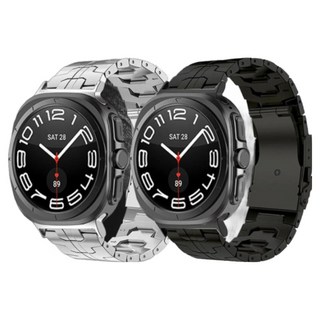 구쯔야 갤럭시워치 울트라 스트랩 47mm 티타늄 커스텀 호환, SW141, 블랙세트, 1개