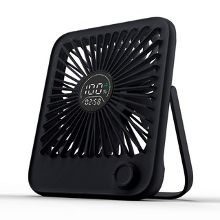 NUNUHANA BLDC 무소음 무선 선풍기 휴대 탁상 2in1 미니 디자인 DM31, 블랙