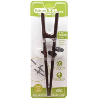 에디슨 젓가락 성인용 왼손, 브라운, 2개