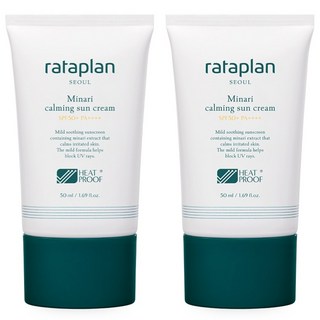 라타플랑 미나리 진정 수분 선크림 (SPF50+PA++++) / 민감피부 수분진정 선, 50ml, 2개