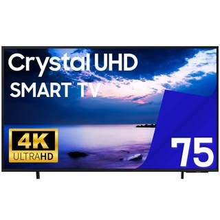 삼성전자 75인치 24년형 크리스탈 UHD 스마트 LED TV 75DU7200 국내 OTT 지원, DU7200, 방문설치, 스탠드형, 190cm(75인치)