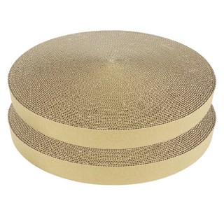 로위드 고양이 원형 멀티놀이 스크래쳐 리필, 혼합색상, 2개