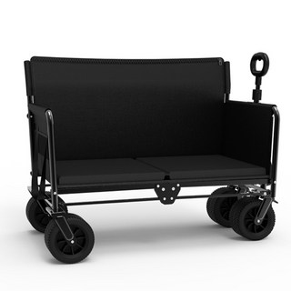 어반콘크리트 캠핑 접이식 의자 웨건 벤치형 웨건 (카키 블랙 아이보리), 1개, 접이식 의자 웨건 (블랙)